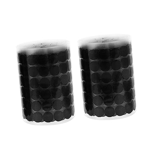 BELLIFFY 1000 Paare Selbstklebender Klettpunkte Klassenzimmer Punktband selbstklebende Bänder bürogadges doppelseitige klebepunkte Nylon Klebeband mit Klebepunkten Black von BELLIFFY