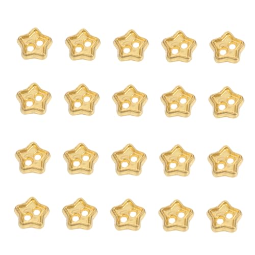 BELLIFFY 100St Knopf puppen kleidung für puppenkleidung Bastelknöpfe dekoringe Mini-Spielzeug Miniaturdekoration bastelsets für kinder Ersatzknöpfe Puppe -Knöpfe Legierung Golden von BELLIFFY