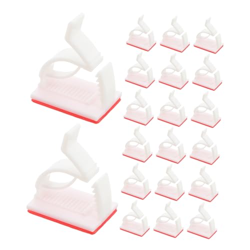 BELLIFFY 100St Management-Klemme Draht Halter Mini-Reißverschlüsse Kabelorganizer für Geräte Kabelbinder cable clips cable clamp selbstklebender Kabelclip Befestigungsschnalle Weiß von BELLIFFY