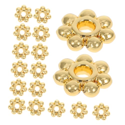 BELLIFFY 100St Schneeflocken-Perlenhalter DIY Schmuck Zubehör Schmuck Basteln Abstandshalter Perlen Schmuck Design Ideen Massenperlen dekorative Perlen für Armbänder Rostfreier Stahl Golden von BELLIFFY