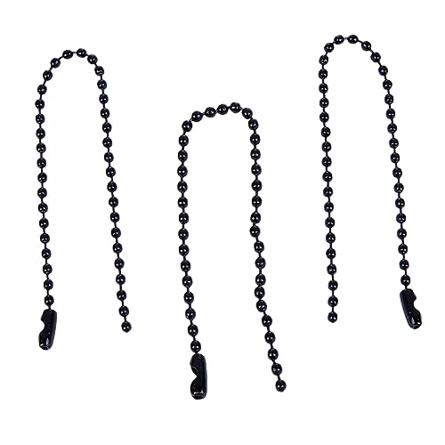 BELLIFFY 100St Tag-Kette Schlüsselbund zappeln Ring Schlüsselanhänger Kette bag chain schlüsselanhänger stitch steckverbinder Perlenkette selber machen Hängeetikettenverbinder Eisen Black von BELLIFFY