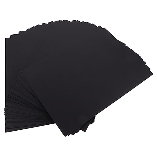 BELLIFFY 100St kreativpapier bastel materialien kraftpapier kraft paper Bastelpapier origami DIY papier Kartonpapier Zeichenpapier Origami-Kartenpapier DIY-Werkzeuge Malmaterial Black von BELLIFFY