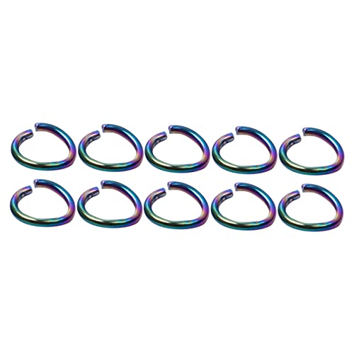 BELLIFFY 100St offener Ring o armreif armbinden slap armband Piercingschmuck Sprungring selber machen o Ringe armband zubehör selber machen selbstgemachte O-Ringe Rostfreier Stahl Colorful von BELLIFFY