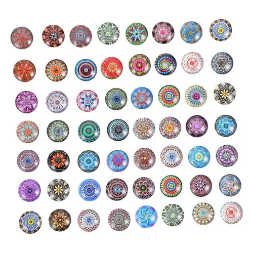 BELLIFFY 100st Glasfleck Klare Perlen Blumenfliesen Edelsteinpatches Für Diy Zeit Edelstein Abdeckung Handgefertigter Schmuckanhänger Masse Ornamente Edelstein-patch Halskette Perlen von BELLIFFY