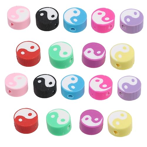 BELLIFFY 100st Polymer-tai-chi-perlen Korn Yang-gleichgewichtszauber Armband Tonperlen Yin Yang Charm-armband Für Kinder Perlen Für Armband Selber Machen Armbänder Polymer-ton Colorful von BELLIFFY