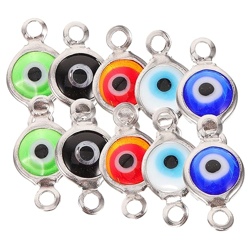 BELLIFFY 10St Armband chaps kinder furealfriend charms Evil Eye Charm zur Schmuckherstellung Böser-Blick-Anhänger für die Schmuckherstellung Ohrring-Anhänger Anhänger mit bösem Blick Metall von BELLIFFY