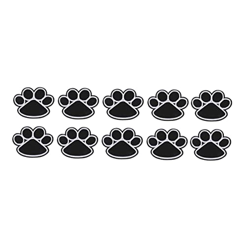 BELLIFFY 10St Aufkleber für Hundepfoten Nähpflaster Stickapplikationen aus Stoff Pfotenflecken für Welpen Patches nähen stickrahmen shoe charms Stickereiflecken Stickerei-Stoffflicken Black von BELLIFFY