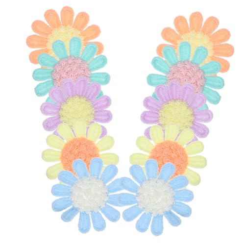 BELLIFFY 10St Kleines Blumenbeet blaues Dekor süße Stickereiflecken Blumenapplikationen nähen gestickte Aufnäher haaraccessoires stoffblumen DIY-Stickpatch Blumen-Kleiderflicken Garn von BELLIFFY