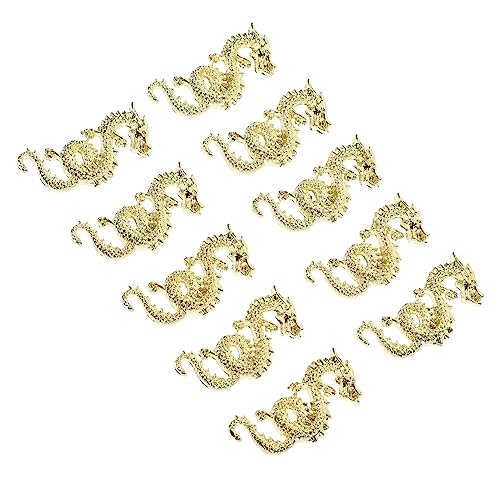 BELLIFFY 10St Nageldekoration weihnachten weihnachen geburtstagszig nailkndy weihnachst hits Damen Edelsteine Nagel Charms Golddekor schmuck Nageldekore DIY-Nagelanhänger Legierung Golden von BELLIFFY