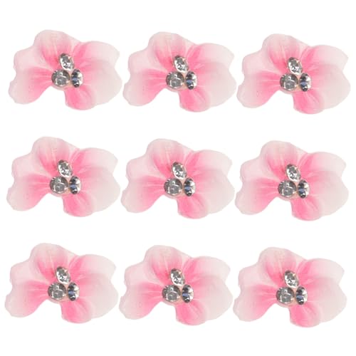 BELLIFFY 10St Nail-Art-Zubehör nail decoration nail charms set für maniküre manicure set Nageldiamanten, Strasssteine Nagelschmuck Strass DIY-Maniküre-Dekore Nagelkunst-Dekore Harz Rosa von BELLIFFY