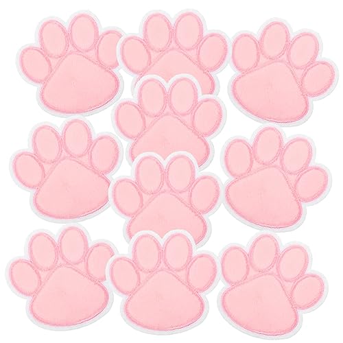 BELLIFFY 10St Patch stickerpappier stickrahmen the craft bügel apfelding Jacken-Applikation DIY-Stickapplikation aufkleber kleine Kleiderflicken Schuhe bestickte Applikation Stoff Rosa von BELLIFFY