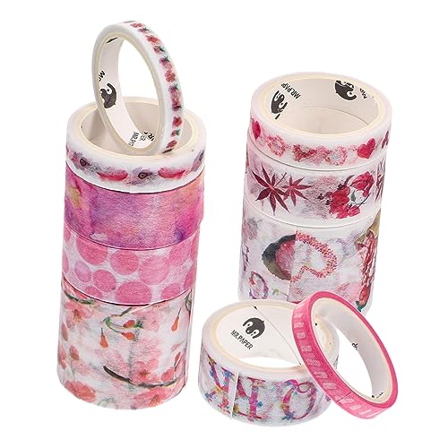 BELLIFFY 10St Washi-Tape buch dekoration the washi tape aufkleber aus papier selber machen Blumenband bastelset gelbes Klebeband Verpackungsklebeband Dekoration Japanisches Papier von BELLIFFY