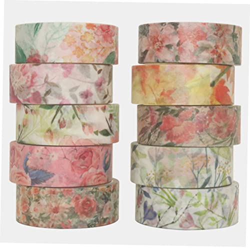 BELLIFFY 10St papierklebeband selber machen dekoratives Washi-Tape Scrapbook-Klebeband dekorativ selbstgemachtes abklebeband scrapbbok DIY Aufkleber tagebuch klebeband Buchalbum Klebeband von BELLIFFY