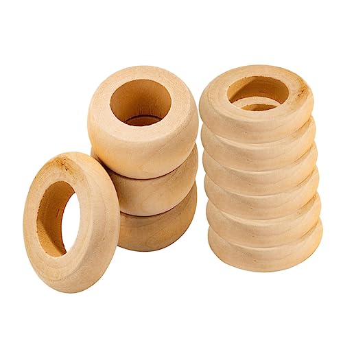 BELLIFFY 10st Holzring Handwerk Krippendekorationen Pflanzendekorationen Pflanzen Dekor Girlandendekor Ringe Diy Krippenschmuck Korbdekor -dekor Holzhandwerk Bambus Brown von BELLIFFY