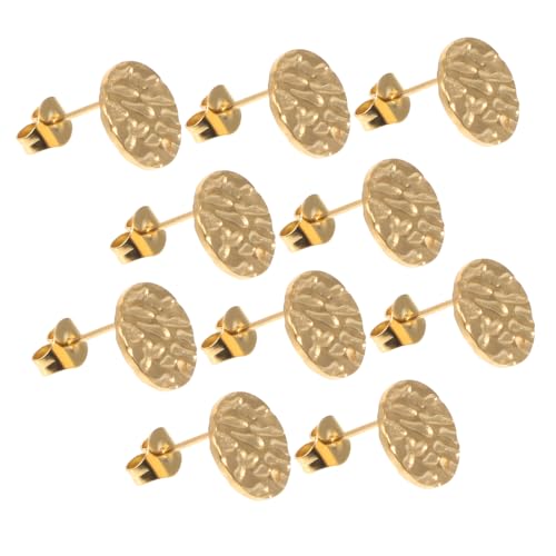 BELLIFFY 10st Ohrringe Ohrringfassung Leeres Einfassungsfach Ohrstecker Lünette Schmuck Diy Ohrring Lünette Rohlinge Grundeinstellung Rohlinge Für Ohrstecker Golden Rostfreier Stahl von BELLIFFY