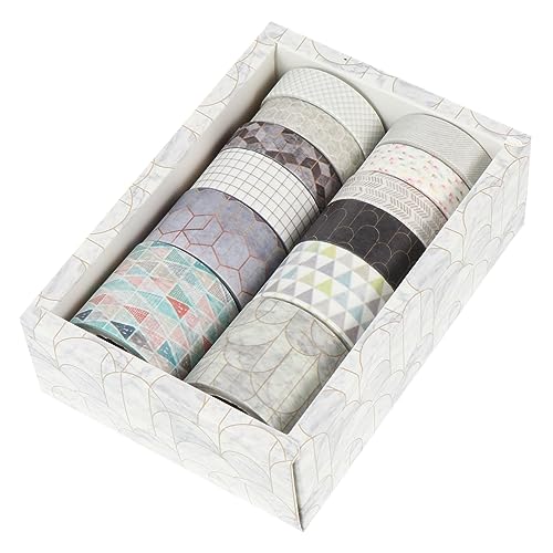 BELLIFFY 12 Rollen Washi-Tape the washi tape hochzeitslaken hochzeitsdirndl Scrapbooking-Klebebänder nupsis Sammelalbum aufkleber tagebuch klebeband DIY Washi Tapes Papier Grey von BELLIFFY