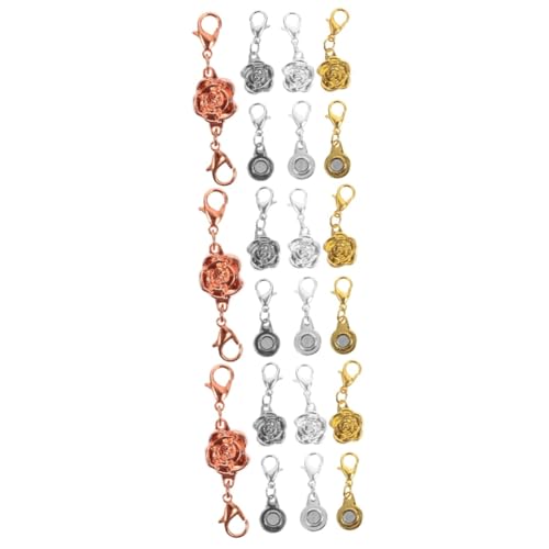 BELLIFFY 12 Stk Magnetschnalle Charms Armbänder Perlen Selbstgemachte Schnalle Halskettenverschluss Blumen-magnetverschluss Verschluss Für Schmuck Zubehör Zur Schmuckherstellung Legierung von BELLIFFY