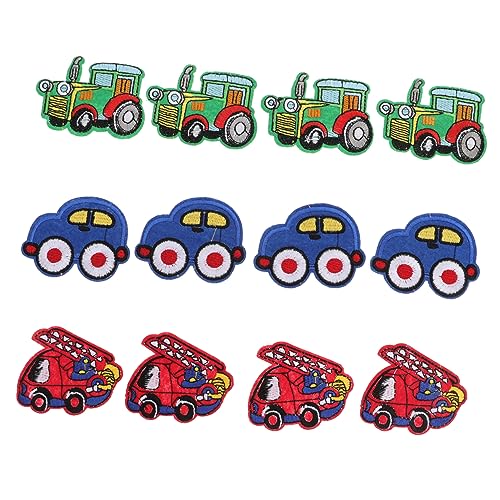 BELLIFFY 12 Stk Patch Nähzubehör Langlebige Flicken Lkw-aufnäher Zum Aufnähen Jungs Nähen Aufnäher An Niedliche Aufnäher Für Jungen Und Mädchen Aufnäher Für Kinderkleidung Vlies Colorful von BELLIFFY