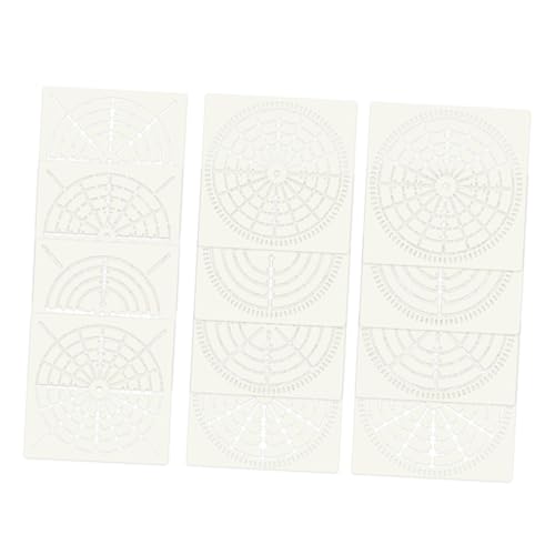 BELLIFFY 12-Teiliges Set DIY Malvorlage Projekt Formen zum Malen von Mandalas scrapbook schablonen transfiguration praktische Malschablonen klassische Mandala-Punktvorlagen das Haustier von BELLIFFY