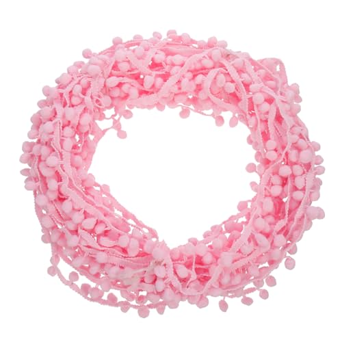 BELLIFFY 12 cm Fellknäuelspitze Pom-Pom-Hersteller Pompons Poms Pompom-Strickwerkzeuge rote Bommeln Bommel trimmen Fransenbänder selber machen Kleidung DIY-Zubehör Bommelband Nylongarn Rosa von BELLIFFY