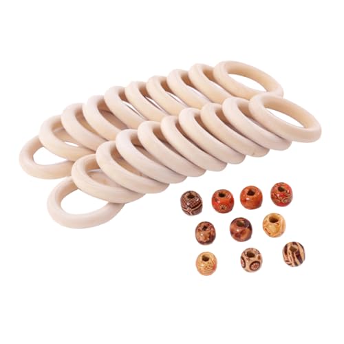 BELLIFFY 120St Holzringe für DIY geschmücktes Zubehör Makramee-Bausatz Skeletthände Schmuckherstellung schmuck herstellen deckenkorb Zubehör für Hängekörbe Holzringe zum Basteln Hölzern von BELLIFFY