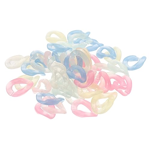 BELLIFFY 150 Stück DIY Schmuckzubehör Handschmuck DIY Gliederverbindungen Schmuckherstellungsring Runder Karabiner Schlüsselanhänger Transparente Haken Kette Für Geldbörse DIY von BELLIFFY