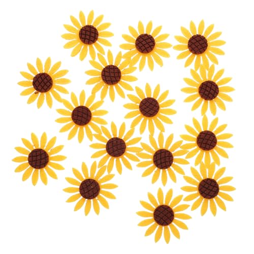 BELLIFFY 15St Banner DIY handgefertigte Accessoires Patches mit Sonnenblumenapplikationen schuhreparatur bastelmaterial Zubehör für Kopfbedeckungen Kleidungsmaterial selber machen Vlies von BELLIFFY