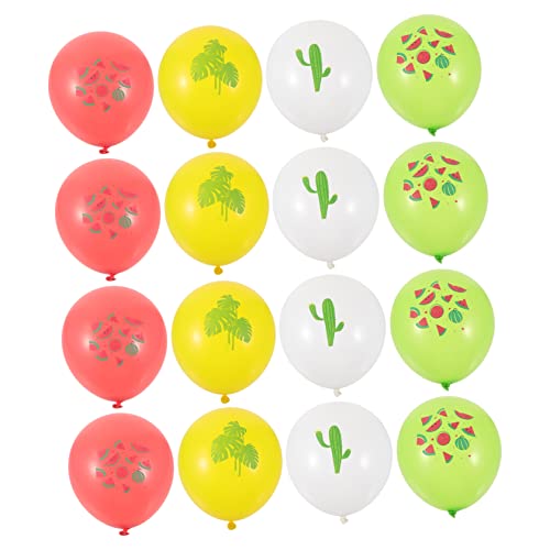 BELLIFFY 16St hawaiianischer Ballon Partydekorationen im hawaiianischen Stil Alles zum Geburtstagsballon mottoparty hawaii sommerdeko Latexballons zum Geburtstag Sommerballons Emulsion von BELLIFFY