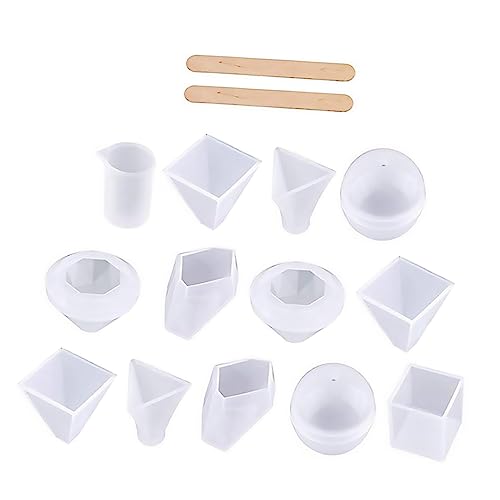 BELLIFFY 18 Teile DIY Schmuckformen Set Kreative Formen Messbecher Und Rührstäbchen Für Schmuckherstellung Ideal Für Bastelprojekte Und Kreative Ideen von BELLIFFY