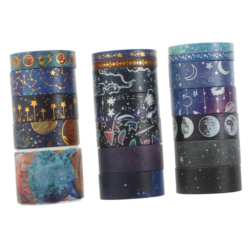 BELLIFFY 19 Rollen Universum-Stern-Taschenaufkleber Klebebänder für Sammelalben Tagebuch Washi Tape geschenkband geschenkeband Notizbuchbänder Washi-Tape-Aufkleber Japanisches Papier von BELLIFFY