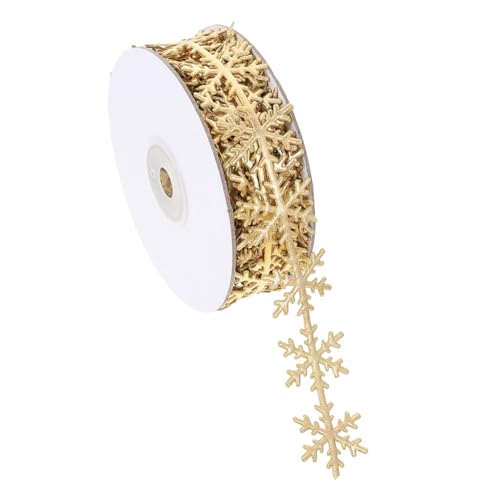 BELLIFFY 1Stk Schleife Süßigkeiten Band zum Basteln Verpackungsband Makramee-Girlande Glitzerband ribbon bandfeile raumdeko silve Geschenkbögen geschenkband Polyester Golden von BELLIFFY