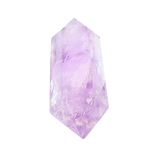 BELLIFFY 1Stk Sechseckiges Prisma aus Amethyst lila Bergkristalle Energie-Chakra-Steine Blumenvasenfüller lichtring haloowen Kristalle zur Dekoration Kristall-Anhänger-Accessoire Violett von BELLIFFY