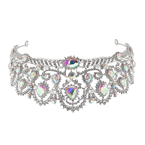 BELLIFFY 1stk Brautkrone Geburtstag Tiara Krone Mode-haarreifen Festzug Prinzessin Kopfbedeckung Für Damen Braut-tiara-krone Diamant-brautjungfern Hochzeit Kopfschmuck Perlen Tiara von BELLIFFY