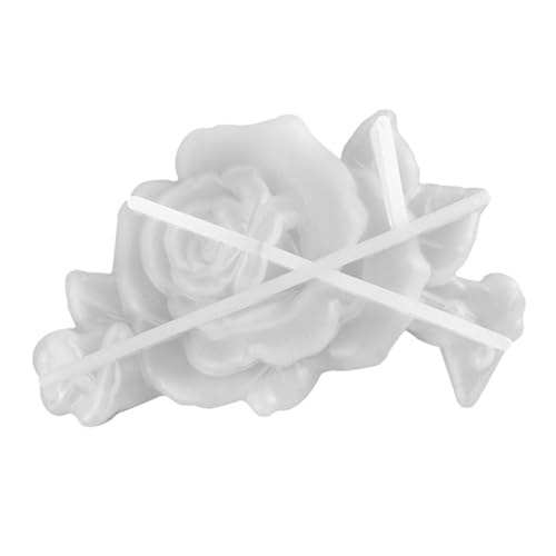 BELLIFFY 1stk Ornament Silikonform Gießformen Zum Selbermachen Gießform Für Rosenblüten Dekoratives Basteltablett Tablett Zur Herstellung Von Rosen Seifenformen Epoxy-form Weiß Kieselgel von BELLIFFY