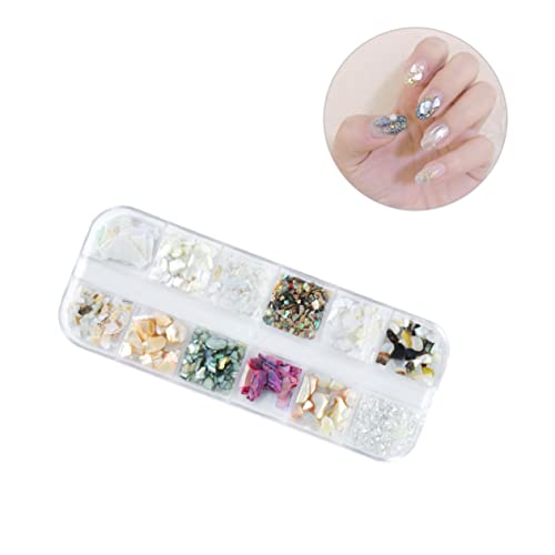 BELLIFFY 2 Sätze Nagelverzierung Bausatz - Zuckerglitter Für Nägel Nail-art-schale Nagelkunst Pailletten Dekoration Shell-slice-nagelkunst Nagel Kunst Dekoration Blumen Nageln von BELLIFFY