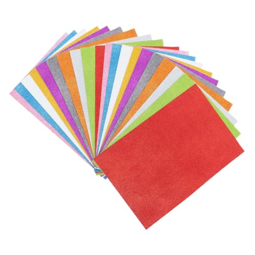 BELLIFFY 20 Blätter Handgeschöpftes farbiges Papier foam board foam sheet Schwammschaumpapier Bastelschaumpapier A4-Glitzerpapier zum Basteln Bunte Schwammpapiere selber machen ， von BELLIFFY