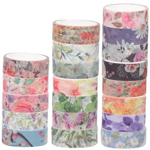 BELLIFFY 20 Rollen Blumendekorationsband Klebeband dekorativ Spender Heimwerken flowers decoration DIY Dekoration Washi Tape Blumenband für Blumensträuße siegel aufkleber Japanisches Papier von BELLIFFY