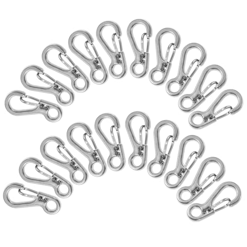 BELLIFFY 20 Stück Hängende Schnalle Schmuck Karabiner Clips Professioneller Karabiner Clip Kletterkarabiner Kleiner Karabiner Mini Karabiner Clip Metall Clips Schnellverschluss von BELLIFFY