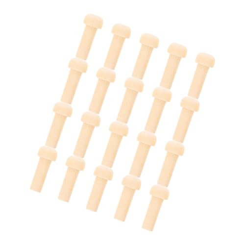 BELLIFFY 20 Stück Holzspielzeug DIY Bastelstifte Achsstifte Zum Basteln Mini Holz Achsstifte DIY Zubehör Stifte DIY Bastelarbeiten Unvollendete Holz Achsstifte Möbel DIY Stifte von BELLIFFY