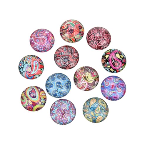 BELLIFFY 20 Stück Runde Glas Cabochon Patches Für DIY Schmuck Material Edelsteine Glasaufkleber von BELLIFFY