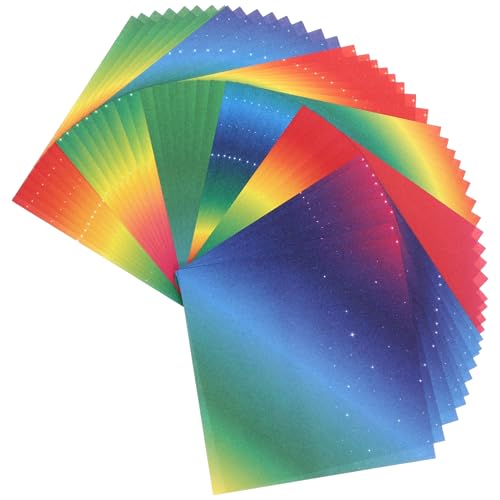 BELLIFFY 200 Blatt Doppelseitiges farbiges Origami basteln für kinder bastelmaterial für kinder quadratisches Origami-Papier Origami-Quadrat kinder DIY papier Origamipapier für Kinder von BELLIFFY