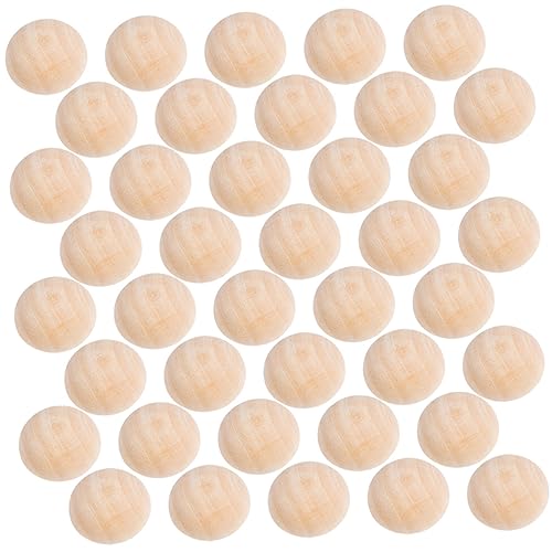 BELLIFFY 200St Halbrunde Holzperlen Mini-Halbkugelperlen unvollendeter halber Ball halbe Bastelbälle Mini-Perlen DIY Holzperlen Unvollendete Holzperlen Schmuck Handwerk Perlen Charms-Perlen von BELLIFFY