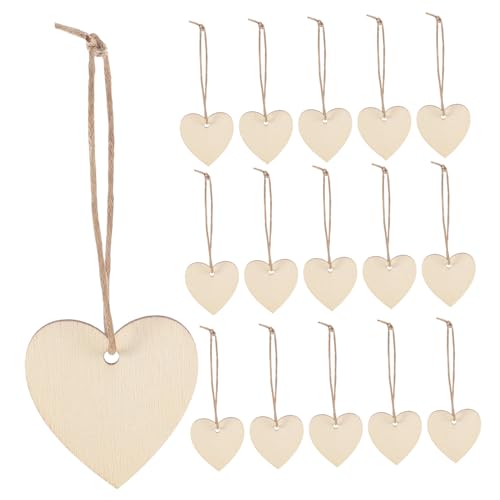 BELLIFFY 200St Liebe Anhänger Anhänger Herz Jumbo Stangen Treibholz weinachtsdeko türdeko weihnachten fensterdeko Unvollendete Holzstücke Holzhandwerk unvollendet Holzspäne für DIY von BELLIFFY