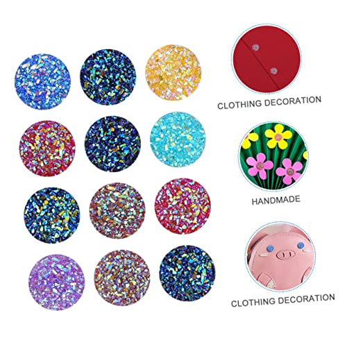 BELLIFFY 200St edelsteine schmucksteine bastelbedarf the craft klebstoff the gems Zubehör für die Schmuckherstellung klare Perlen Ohrring-Aufkleber Cabochon aus Harz runder Cabochon Plastik von BELLIFFY