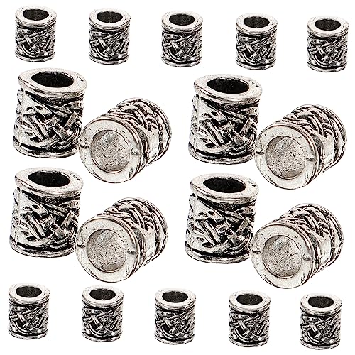 BELLIFFY 20St Armband-Set zur Herstellung von Perlen armbandperlen beads for bracelets Perlensets Armbänder Perlen-Kit Metallperlen zur Schmuckherstellung Armbänder Abstandsperlen Silver von BELLIFFY