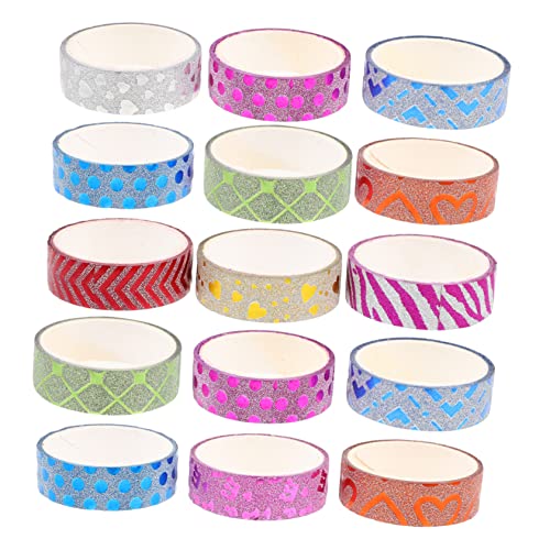 BELLIFFY 20St Glitzerband wiederverwendbar klebeband the washi tape Glitzerpulver Klebeband Etikettenaufkleber DIY Washi Tapes Buchband DIY-Zubehör glitzerndes Puderband Washi Glitzerpuder von BELLIFFY