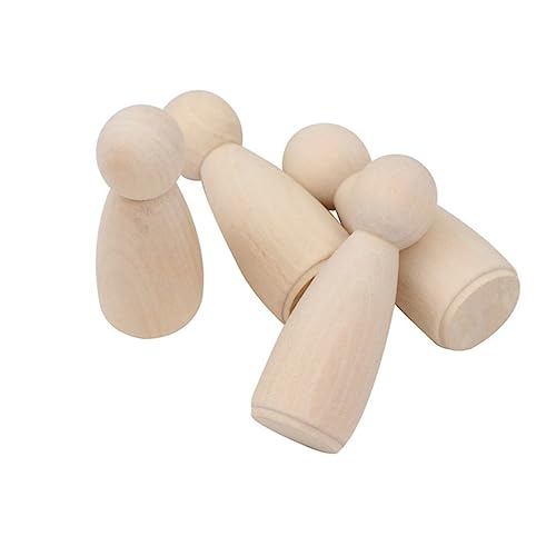 BELLIFFY 20St Holzpuppenmenschen dekorative Puppenkörper Blanko-Peg-Puppen Steckpuppen selber machen kinder bastelset basteln für kinder craft set unfertige Puppen Holz für DIY Bambus von BELLIFFY