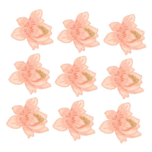 BELLIFFY 20St Patch aufbügelflicken aufbügelbilder bügelbilder lotusblume dekoringe floral gestickte Applikation floral gestickter Aufnäher Blumenbeete Applikation aufbügeln Polyestergarn von BELLIFFY