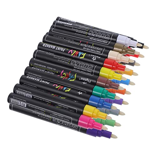 BELLIFFY 20St Schnell trocknender Lackstift Farbmarker für Permanente Farbmarker Acrylfarben-Marker leuchtend farbiger Stift Steine ​​zum Bemalen Reifenlackstift Aluminiumstange von BELLIFFY