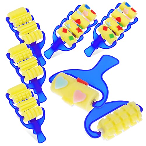 BELLIFFY 20St Zeichenschwammrolle Schaumstoff-Bürstenrolle Schwammpinsel zum Zeichnen Graffiti-Pinsel kinderpinsel Kinder bastelset basteln für Kinder Schwamm Farbe Pinsel Rolle Malschwämme von BELLIFFY